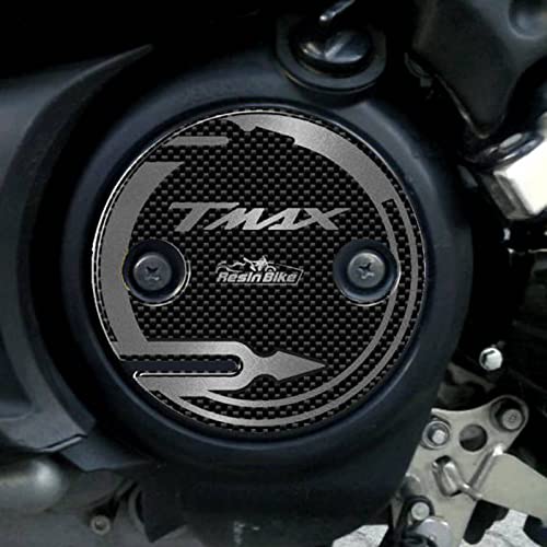 Resin Bike Adesivi Scooter Compatibile Con Yamaha Tmax 500 E 530 2001-2016. Protezioni Carter Variatore Da Urti E Graffi. Coppia Adesivi 3D Resinati E
