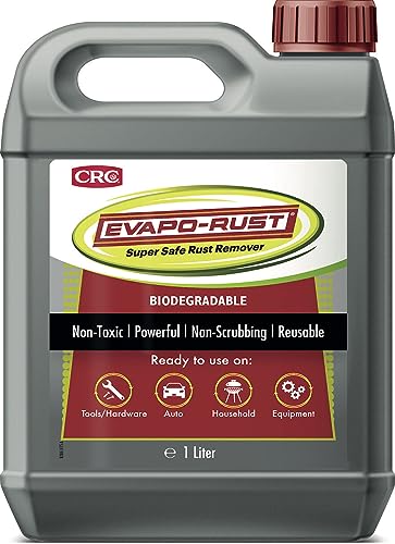 Evapo-Rust® - 1 Lt. - Distaccante Selettivo Della Ruggine A Base Acqua Per Ferro, Acciaio, Ghisa E Cromature – Rimuove Anche Finiture Quali Bluing, Pa