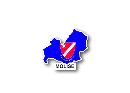 Akachafactory Sticker Adesivi Adesivo Bandiera Italia Regione Molise