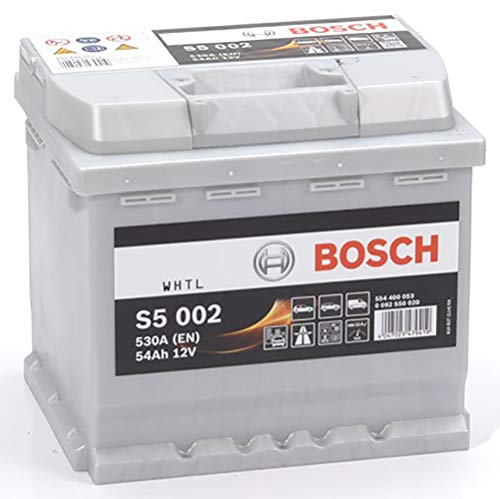 Bosch S5002, Batteria Per Auto, 54A/H, 530A, Tecnologia Al Piombo Acido, Per Veicoli Senza Sistema Start/Stop