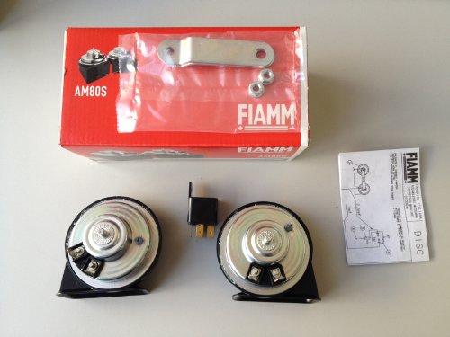 Fiamm Coppia Trombe Clacson Am80S 12V Auto Moto + Rele