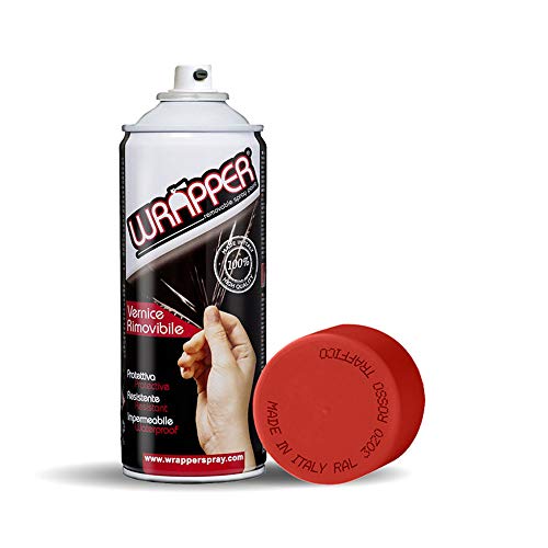 Wrapper Spray Vernici Rimovibili Tinte Ral, Rosso Traffico