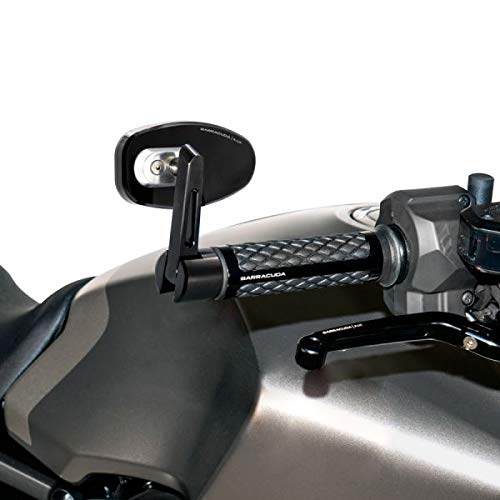 Coppia Specchietti Retrovisori Skin-R Bar End B-Lux Alluminio Barracuda Moto Universali