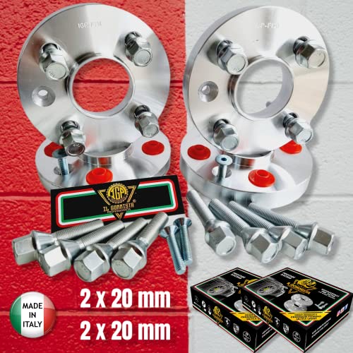 Igp 4 Distanziali 20+20 Mm 4 X 98 Mozzo 58.1 + 16 Bulloni Compatibili Con Fiat 127 128 Barchetta Coupe Marea Regata Ritmo Seicento 600 Cassone Coda Sp