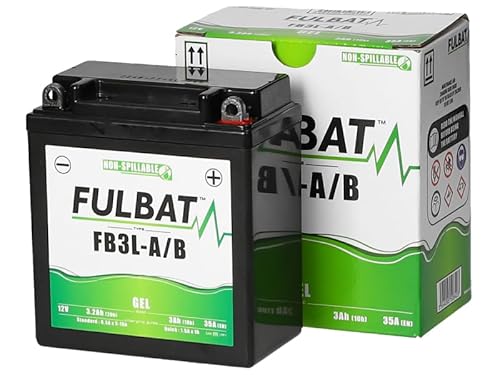 Fulbat - Batteria Moto Gel Fb3L-A/B Gel /Yb3L-A/B Fulbat Sla Impermeabile 3,2Ah 35 Amps