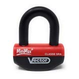 Vector Minimax+ - Antifurto Per Moto, Con Lucchetto Blocca Disco A U, Classe Rsa, Diametro 16 Mm, 47 X 40 Mm, Incl. Cavo Di Richiamo