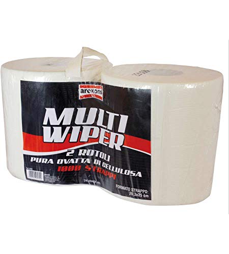2 Rotoli Carta 500+500 Strappi Wiper