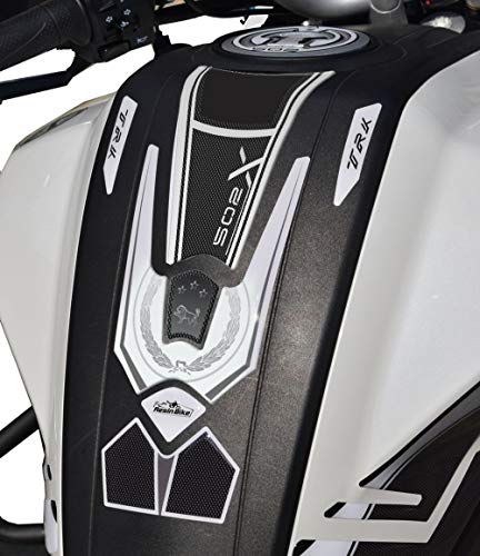 Resin Bike Adesivi Moto Compatibile Con Benelli Trk 502 X 2018 2020 Bianco. Protezione Paraserbatoio Da Urti E Graffi. Adesivo 3D Resinato Per Serbato