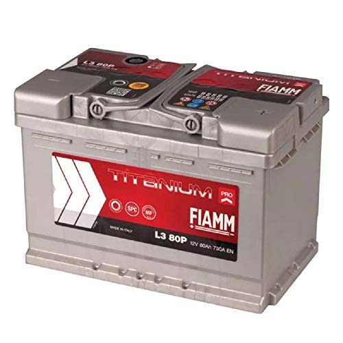 Fiamm Titanium Plus L380+, Batteria Per Automobile, 80Â Ah, 730Â A, Polo Positivo A Destra