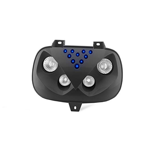 Double Optique Tnt 4 Lampes Halogene + Leds Adapt. Yamaha Booster Noir *