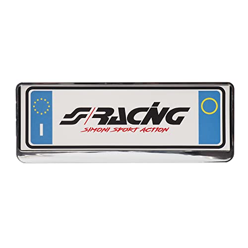 Simoni Racing Ptx/2A Portatarga Universale Anteriore Con Sistema Antifurto, Cromato