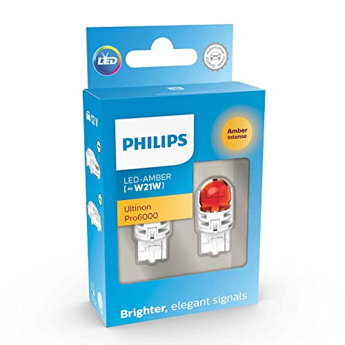 Lampada Di Segnalazione Automobilistica Philips Ultinon Pro6000 Led T10 (W5W), 4.000 K, 11065 Au60, 12V, Bianco Ambrato