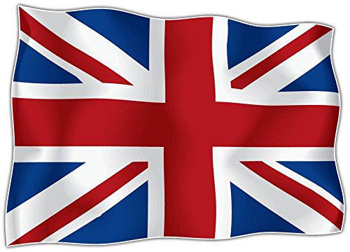 Lotto Di 10 X Adesivi, Motivo: Bandiera Inglese Regno Unito, Inglese, Per Moto Auto