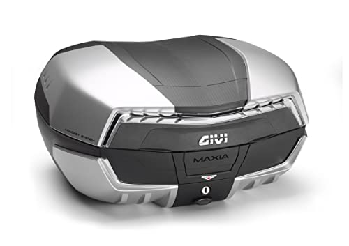 Givi Bauletto Monokey System Portaoggetti Baule V58Nt Maxia 5 Tech Per Scooter Moto 2 Caschi 58 Litri Topcase Posteriore Nero Con Catadiottro Traspare