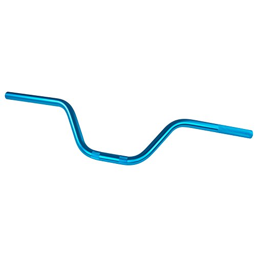 Manubrio Alluminio Moto Atv Scooter Piega Alta 22 Mm Universale Blu