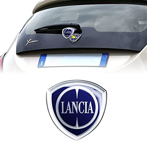 Lancia 21263 Adesivo 3D Logo Ufficiale Per Ypsilon, Posteriore, 71 X 73 Mm, Blu