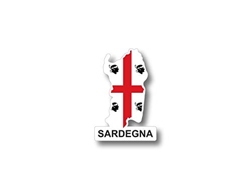 Akachafactory Sticker Adesivi Adesivo Bandiera Italia Regione Sardegna