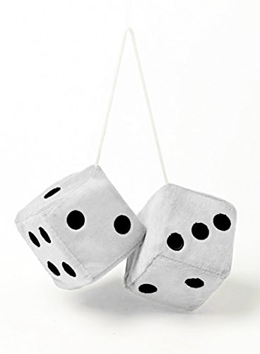 Sumex Jumbo30 Race Sport Dadi Peluche Jumbo Bianco/Nero, 9X9 Cm