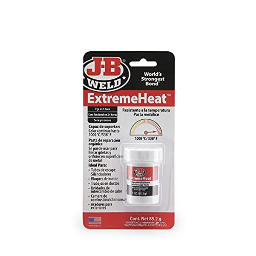 J-B Weld 37901Spa - Pasta Metallica - Metallo - Alte Temperature - Resina - Epossidica - Metallo - Fori - Tubi Di Scarico - Silenziatori - Motore - Cr