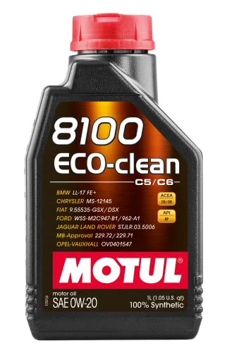 Motul 8100 Eco-Clean 0W-20 0W20 C5 100% Sintetico 1 Litro Lubrificante Motore Oliofiat 9.55535-Dsx Mb 229.71