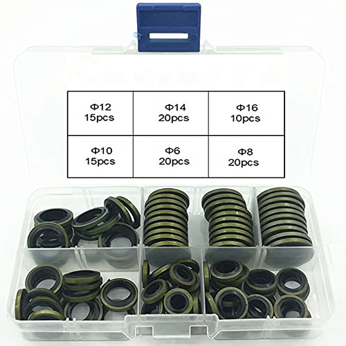 Anello Di Tenuta In Gomma - Kit Di Assortimento O-Ring In Gomma, Guarnizione Tappo Scarico Metallo, Pulitore Ad Alta Pressione Gomma Idraulica, Rondel