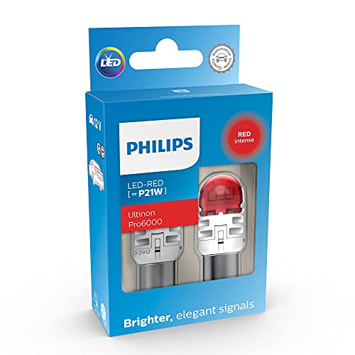Philips Ultinon Pro6000 Led Lampadina Di Segnalazione Per Auto (P21W Red)