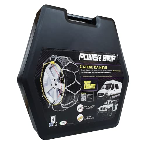 Power Grip Catene Da Neve 16Mm Gruppo 255, Omologate Tuv E Gs Onorm, 16F255
