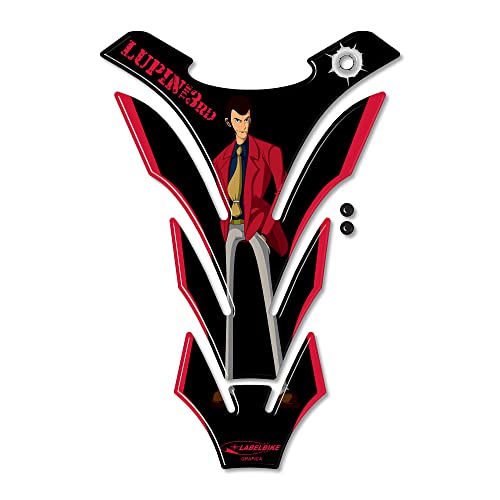 Labelbike - Paraserbatoio In Gel Lupin 3-The Third-Terzo Adesivi Serbatoio Resina 3D X Moto