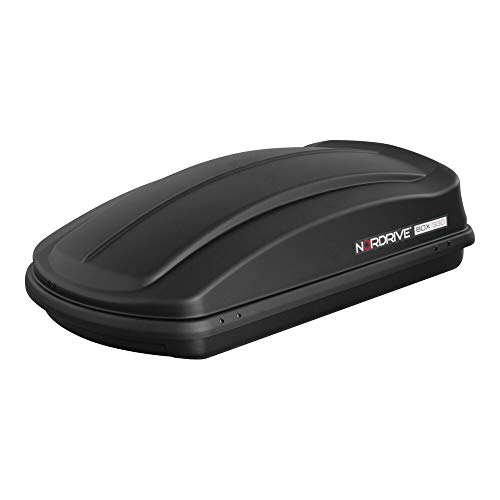 Nordrive N60004 Box 330, Box Da Tetto Per Auto In In Abs, 330 Litri - Nero Goffrato