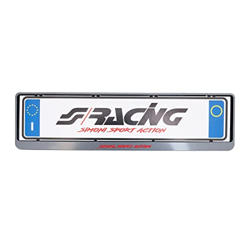 Simoni Racing Ptx/5C Portatarga Universale Posteriore Con Sistema Antifurto, Carbon Look
