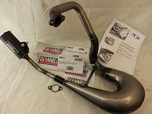 Giannelli Marmitta Piaggio Vespa Pk 50 Omologata Dgm Verniciata Trasparente