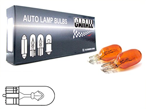 10 Pezzi Lampade Alogena 24V, Ricambio Lampada Per Camion (T10 Wy5W Arancione 24V 5W)