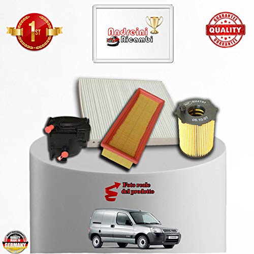 Kit Tagliando 4 Filtri Berlingo 1.6 Hdi 55Kw 75Cv Dal 2005 -> 2010