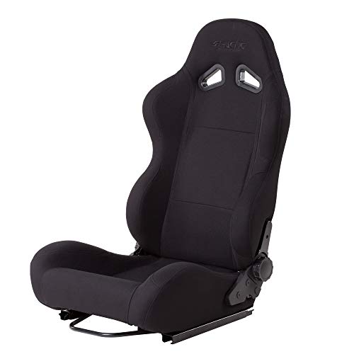 Simoni Racing Srs/10 Sedile Sportivo Max Reclinabile, In Tessuto Nero
