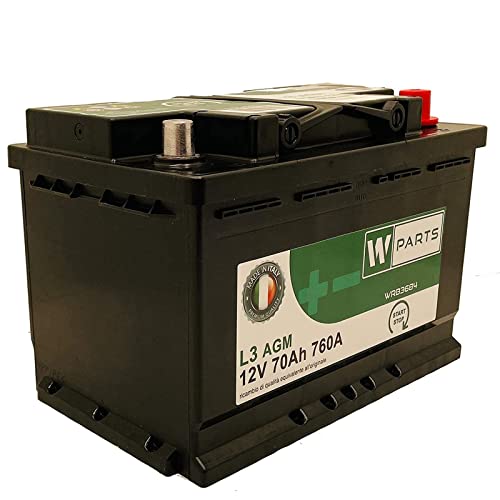Batteria Auto 70 Ah Agm - 760A | Start & Stop | 278 X 175 X 190 | 70Ah | Vr760