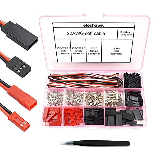 40 Set Servo Spina Maschio Femmina Connettore Crimp Pin Cavo Kit Compatibile Jst Syp Futaba Per Hitec Spektrum Rc