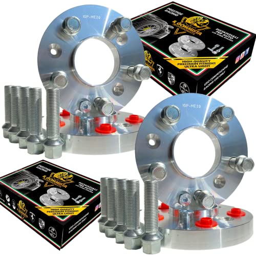 Igp Kit 4 Distanziali Ruote 12 + 16 Mm Compatibili Con Mercedes Classe B W245 W246 W247 Dal 2005 Al 2023 Amg + 10 Bulloni In Acciaio