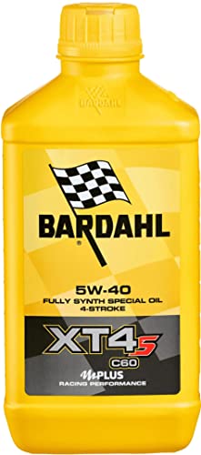 Bardahl 355041 Moto Xt4-S C60 5W40 Lubrificanti Olio Motore Moto 4 Tempi 1 Lt