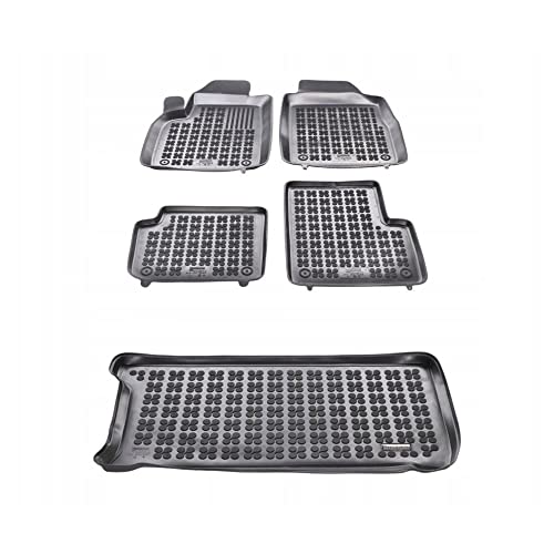 M Motos Set Di Tappetini In Gomma E Tappetini Per Il Bagagliaio Per Fiat 500 Dal 2007, Fiat 500 Dal 2020 Migliorate Il Vostro Comfort Di Viaggio Con I