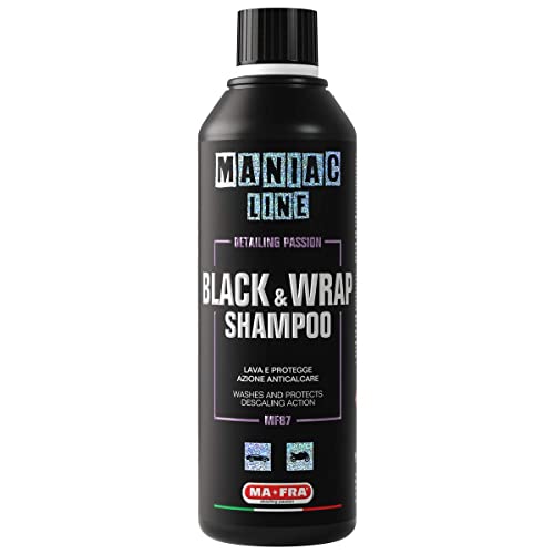 Mafra, Maniac Car Detailing Line, Black & Wrap Shampoo, Shampoo 2In1 Con Azione Lucente E Antimacchia, Adatto Per Auto Nere, Wrappate O Finitura Opaca