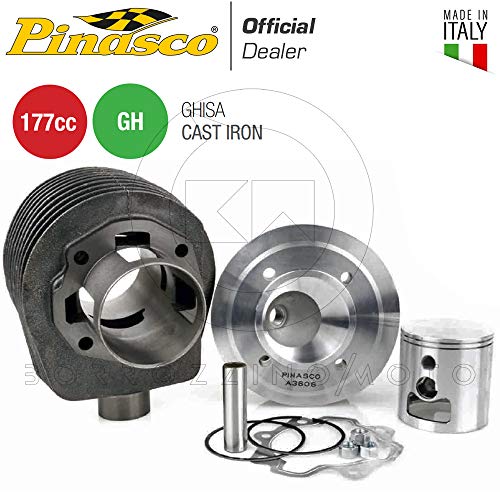 Pinasco Kit Gruppo Termico 177Cc Cilindro Ø63 In Ghisa Piaggio Vespa Px 125 150 Lml Star 125 150 2T Art. 25030805