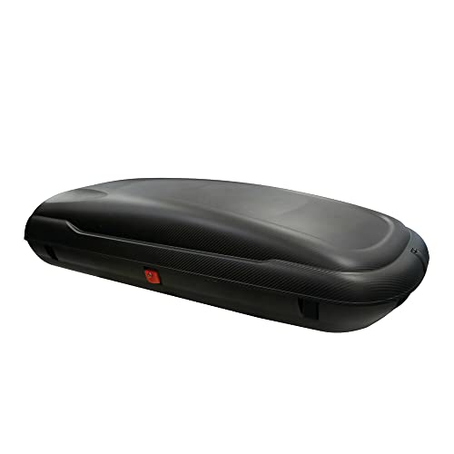 Accessori Auto Shop Raicar 60134 Gran-Pree, Box Tetto Portapacchi In Polipropilene, 400 Litri – Nero Carbon
