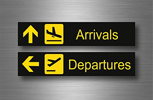 Akacha Sticker Adesivi Adesivo Murali Sign Aeroporto Arrival Departure Murali