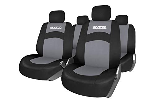 Sparco Spcs402Gr Set Coprisedili Per Auto, Modello 402, 11 Pezzi, Grigio