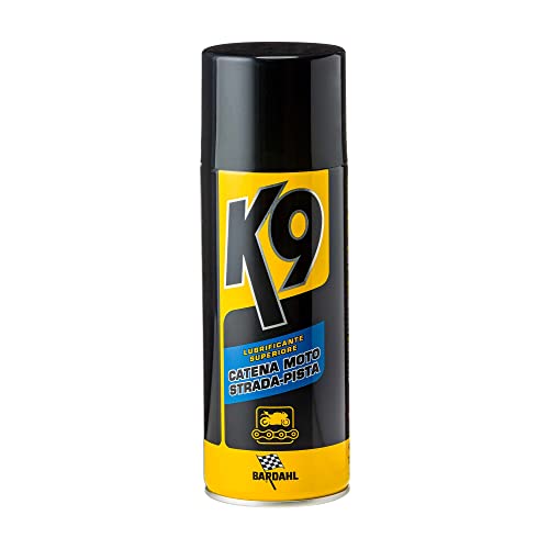 Bardahl K9 - Lubrificante Spray Superiore, Lubrificante Catena Moto Da Strada O Pista, Lubrificante Catena Moto O Catena Bici, Accessori Moto, Chain L