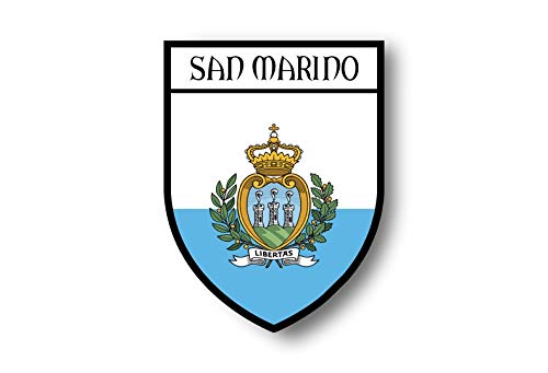 Akachafactory Sticker Adesivi Adesivo Stemma Citta Bandiera Auto Moto San Marino