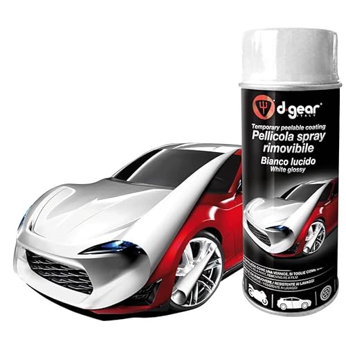 D-Gear 1242849 Vernice-Pellicola Spray Pellicola Spray Rimuovibile Bianco Lucido