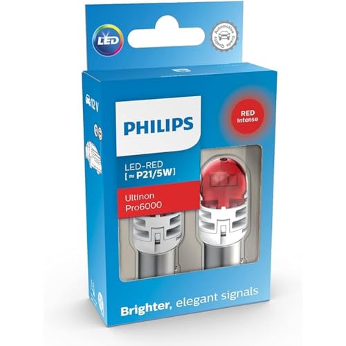 Philips Ultinon Pro6000 Led Lampadina Di Segnalazione Per Auto (P21/5W Red)