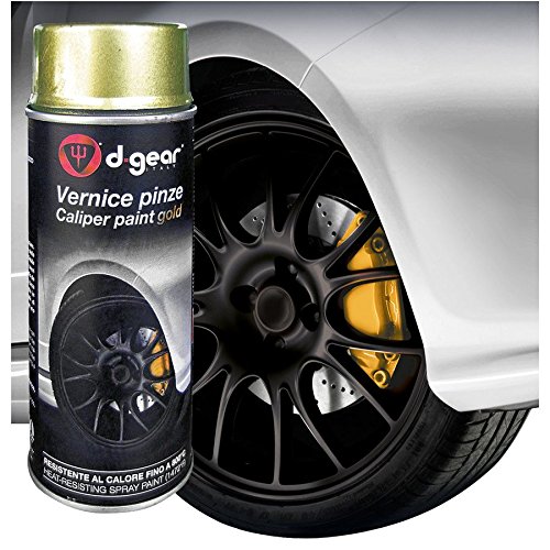 D-Gear 1210106 Pellicole E Vernici Vernice Alta Temperatura E Pinze Freno, Oro, 400 Ml