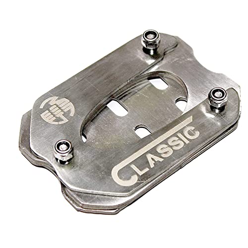 Aespares Base Estensore Laterale Argento Ss Compatibile Con Royal Enfield Reborn Classic 350